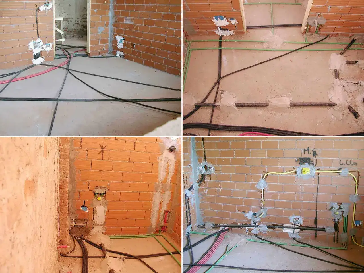 Budowa domu w toku: instalacje elektryczne i wodne, przygotowanie pod przyłącza Tauron gaz.